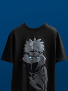 Naruto Blue Eyes Puff Oversized Tee/T shirt