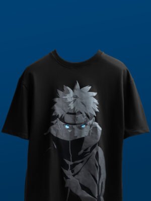 Naruto Blue Eyes Puff Oversized Tee/T shirt